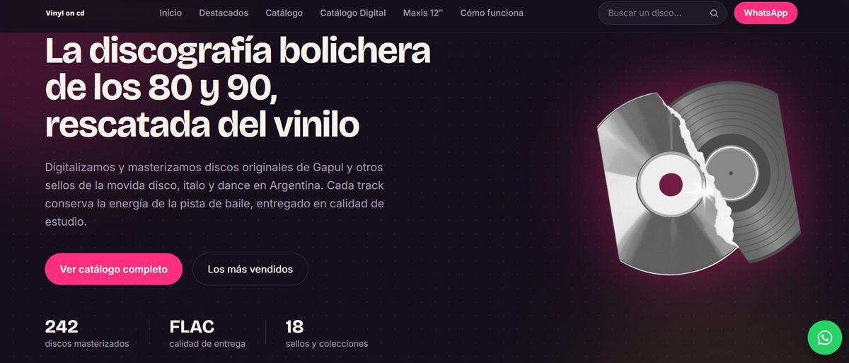 Vinyl on CD, catálogo de música de los 80 y 90