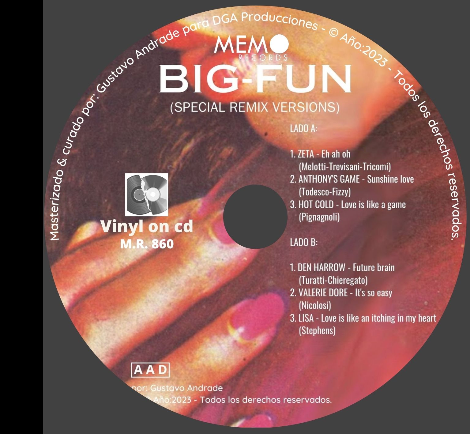"Portada cd del disco Big Fun bolichero argentino"