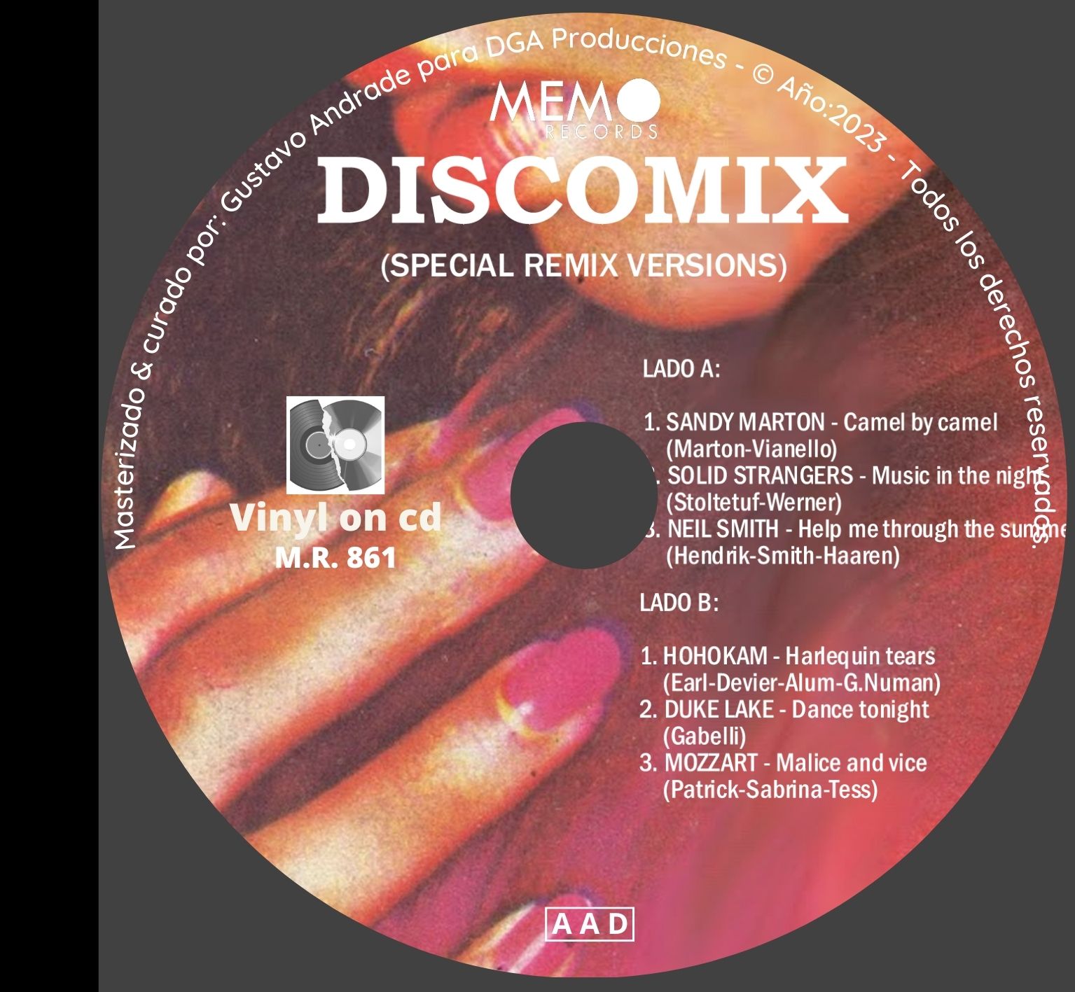 "Portada cd del disco Discomix 1 bolichero argentino"