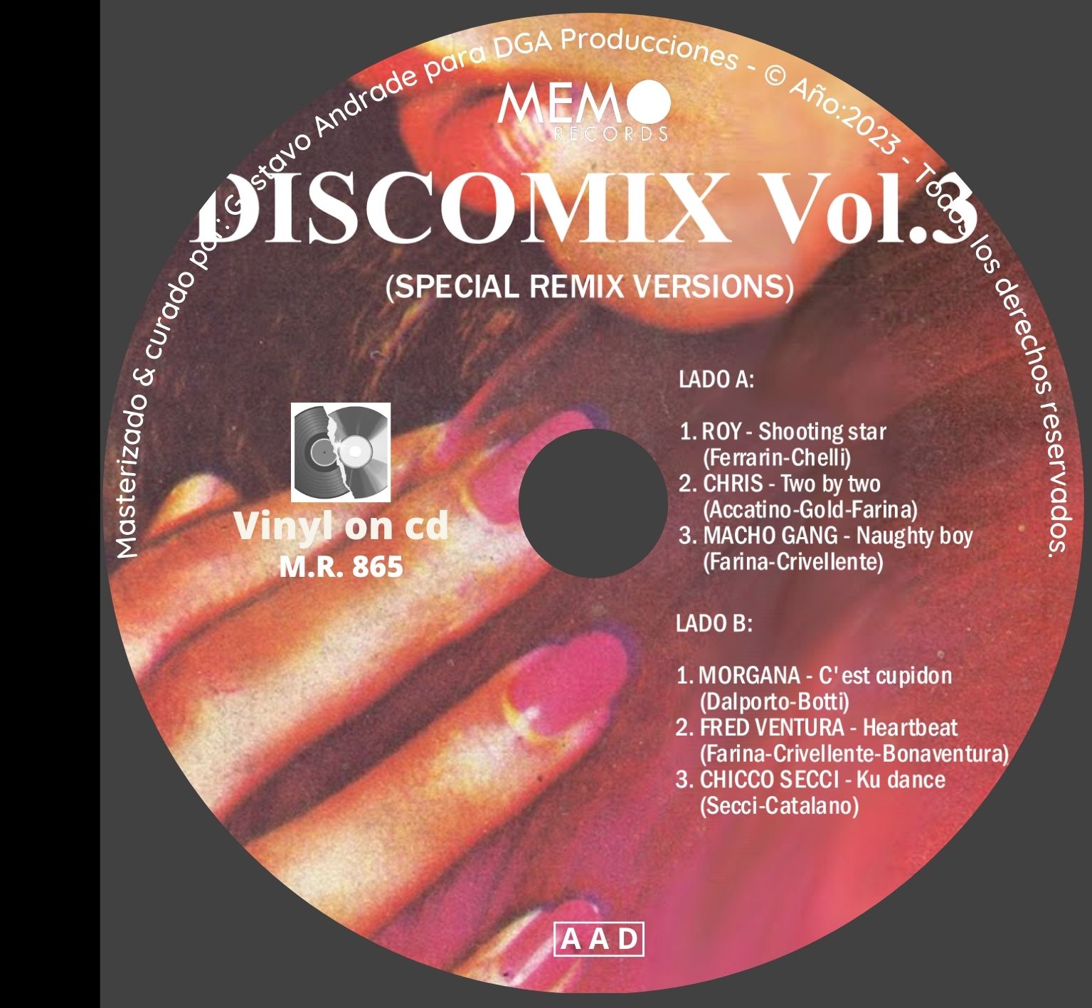 "Portada cd del disco Discomix 3 bolichero argentino"