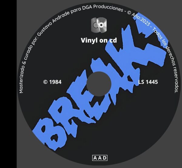 "Cd del álbum Break de la discografía Gapul, clásico bolichero argentino"