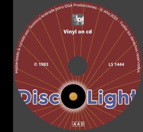"Cd del álbum Disco Light de la discografía Gapul, clásico bolichero argentino"