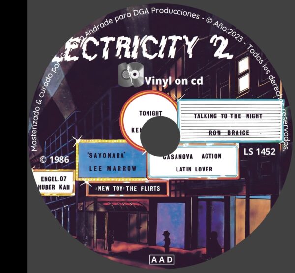 "Cd del álbum Electricity vol.2 de la discografía Gapul, clásico bolichero argentino"