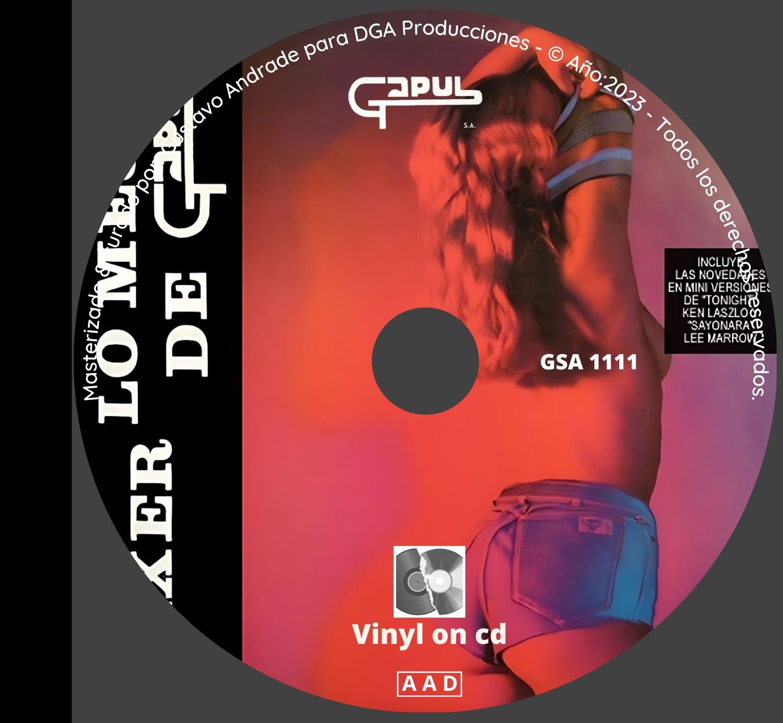 "Portada cd del disco Lo mejor de gapul vol.1 bolichero argentino"