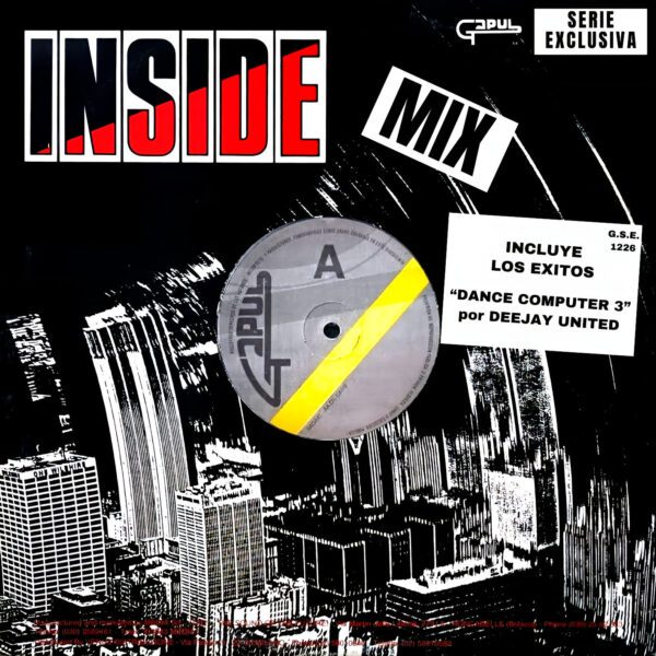 "Portada delantera del disco Inside Mix vol.1 bolichero argentino"
