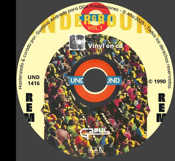 "Portada cd del disco Underground Remix vol.1 bolichero argentino"