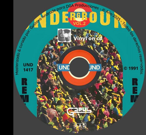 "Portada cd del disco Underground Remix vol.2 bolichero argentino"