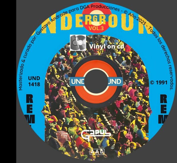 "Portada cd del disco Underground Remix vol.3 bolichero argentino"