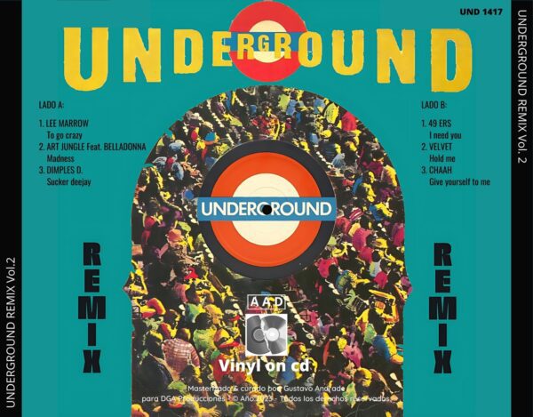 "Portada trasera del disco Underground remix vol.2 bolichero argentino"