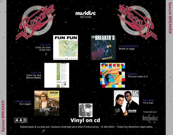 "Contraportada del álbum Breaker, clásico bolichero argentino"