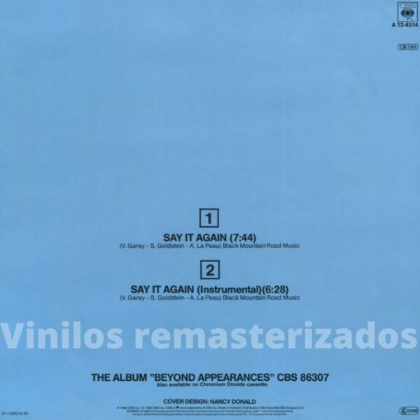 Santana - Say It Again (Dance Mix) - Imagen 2
