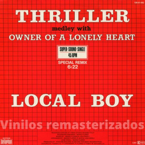 Local Boy - Thriller Medley With Owner Of A Lonely Heart