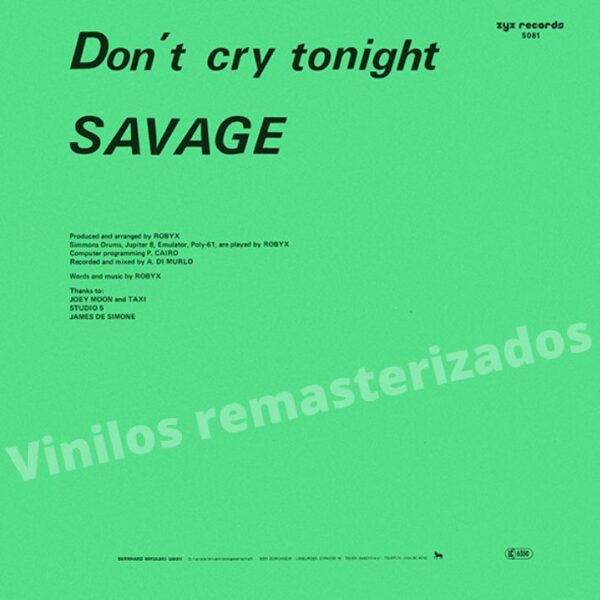 Savage - Don't Cry Tonight - Imagen 2