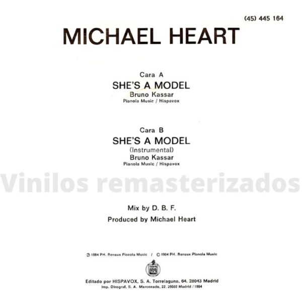 Michael Heart - She's A Model - Imagen 2