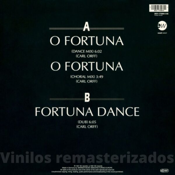 Fortuna Feat. Satenig - O Fortuna Mea Culpa (Remix) - Imagen 2